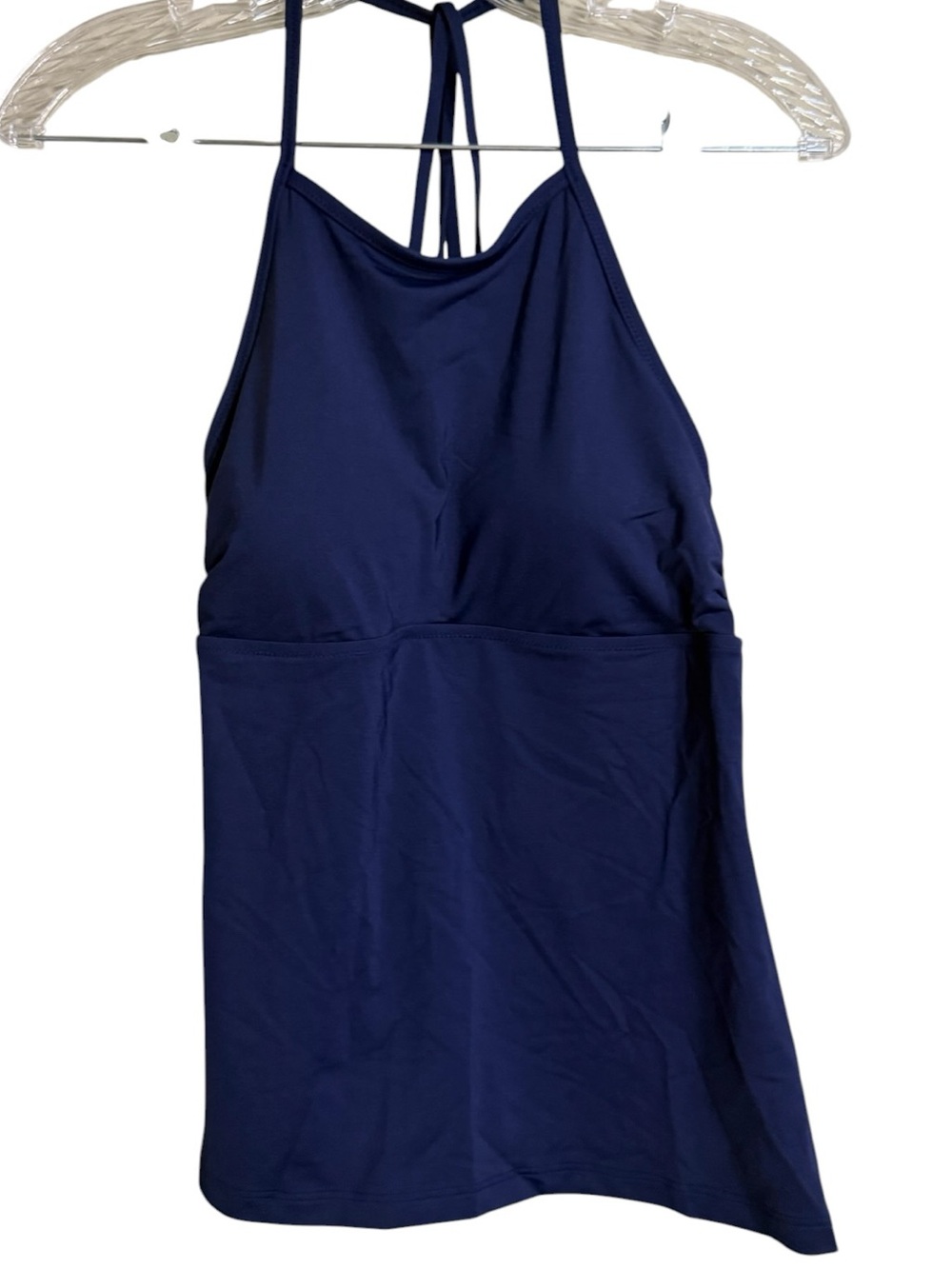 Athleta Navy High Neck Strappy Tankini Top